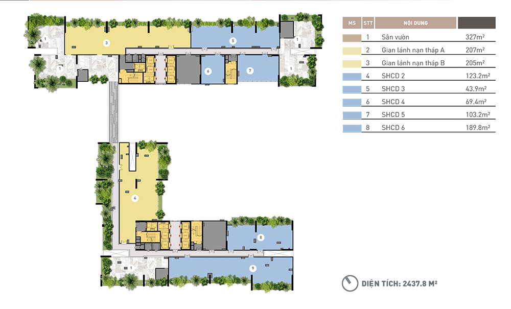 Mặt bằng tầng 21 dự án A&T Riverside
