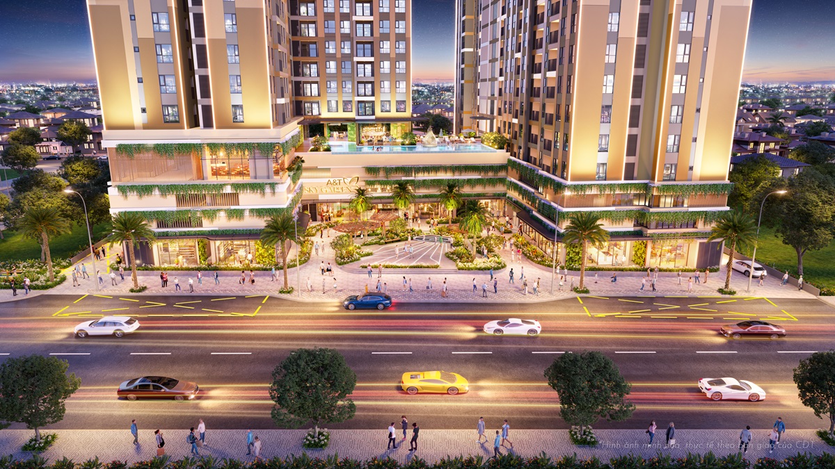 Tiện ích căn hộ A&t Saigon Riverside Bình Dương: Shophouse khối đế