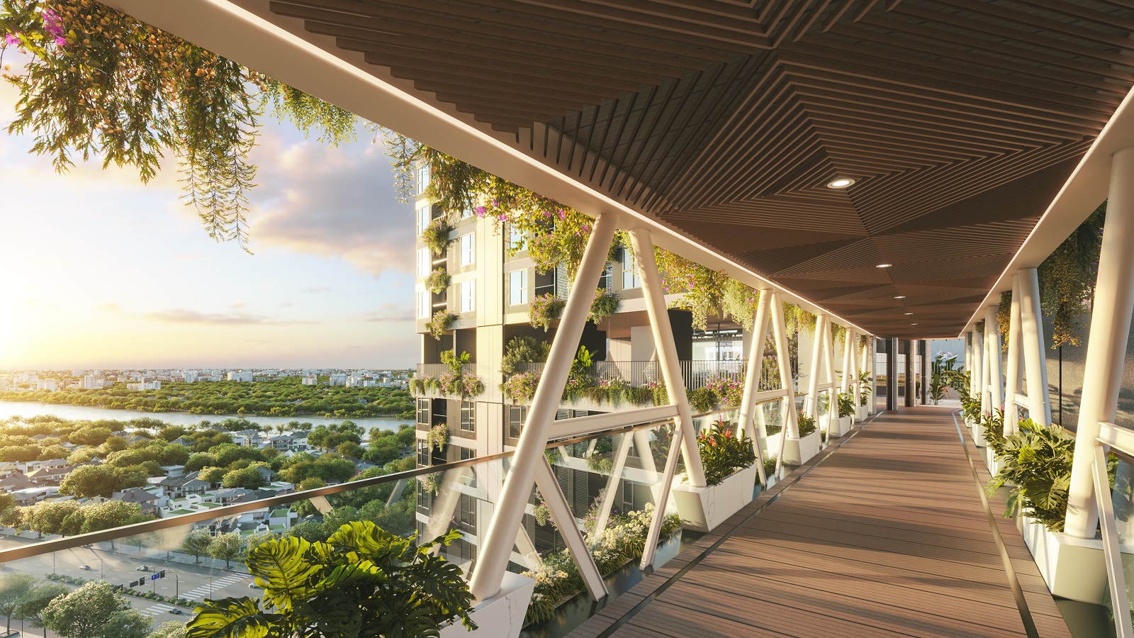 Cầu Sky Bridge tầng 21