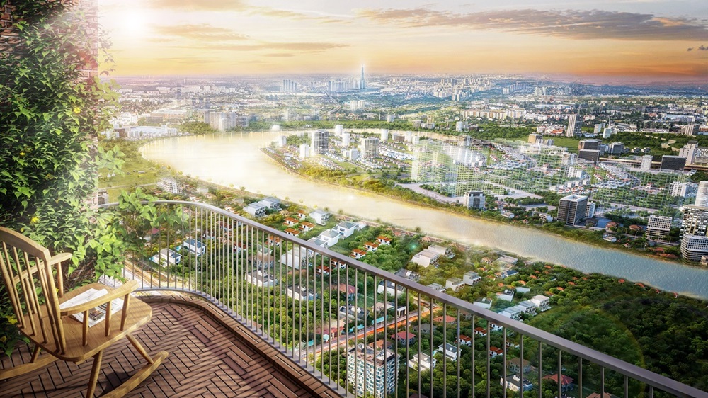 View sông Sài Gòn từ căn hộ A&T Saigon Riverside