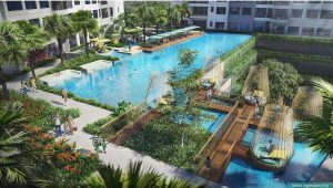 Hồ bơi infinity pool tại dự án A&T Riverside