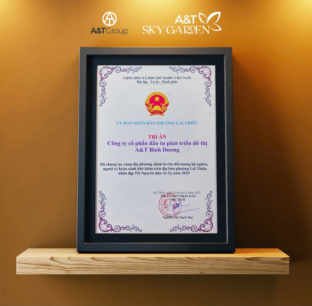 UBND Phường Lái Thiêu tri ân chủ đầu tư A&T Bình Dương