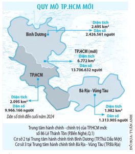 Bản đồ TPHCM sau sáp nhập