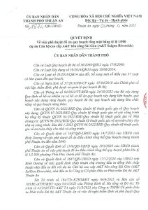Quyết định về quy hoạch chi tiết 1/500 dự án A&T Saigon Riverside