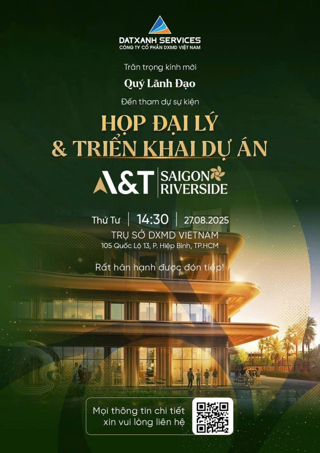Lộ trình triển khai kinh doanh dự án AT Saigon Riverside Hợp đại lý triển khai dự án AT Saigon Riverside