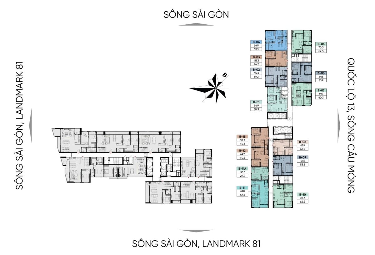 Mặt bằng tầng 39-40 dự án A&T Saigon Riverside